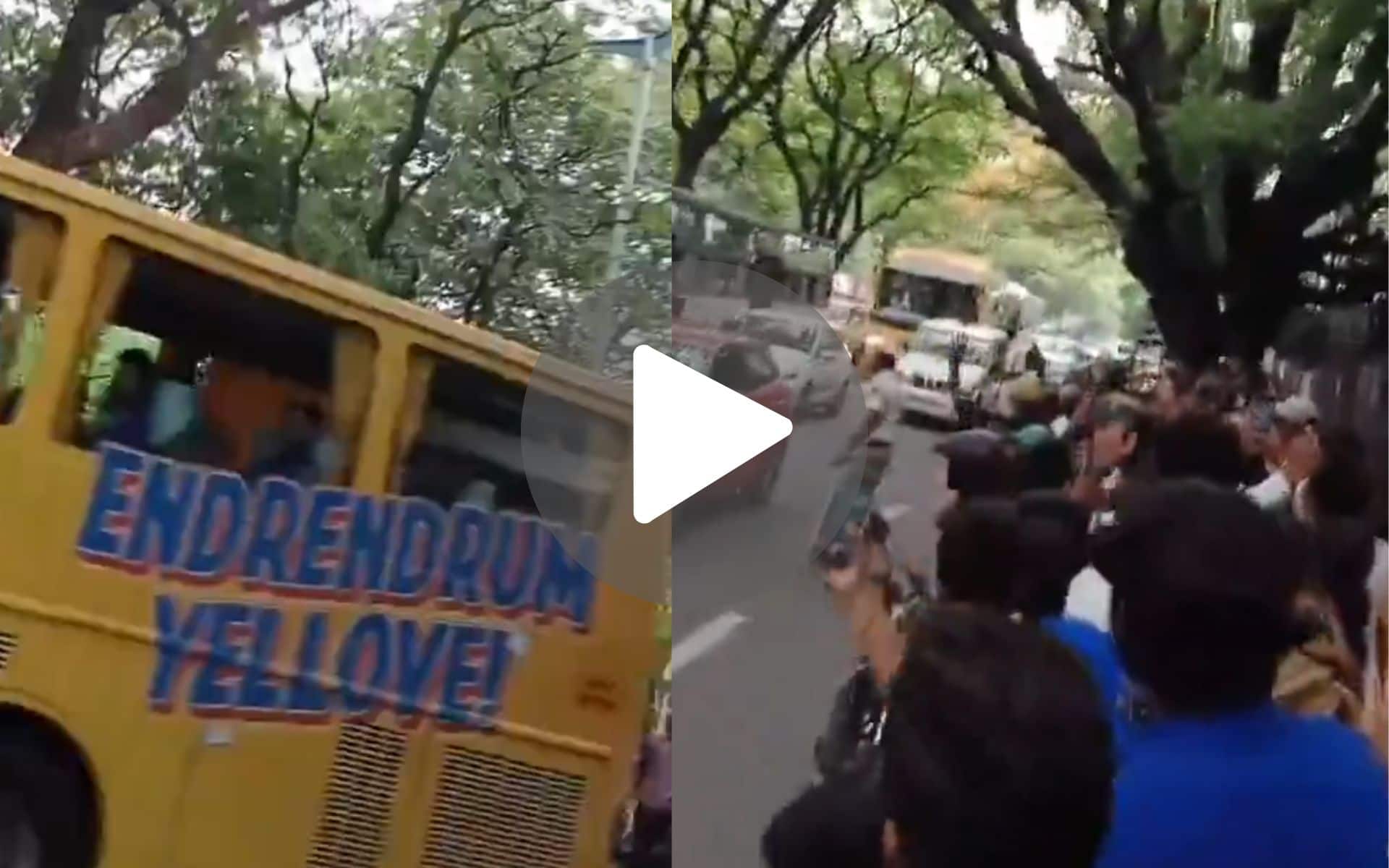 [Watch] Fans Go Berserk With Dhoni Chants On Bengaluru Streets Ahead Of RCB-CSK Match